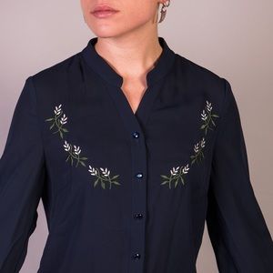 Navy Spring Blouse